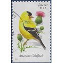 #4890 Songbirds American Goldfinch Booklet Single 2014 Used