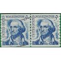 #1304 5c George Washington Coil Line Pair 1966 Used