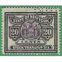 New York SRS# ST147 20c Stock Transfer Tax 1936 Used