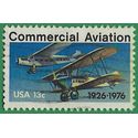 #1684 13c 50th Anniversary Commercial Aviation 1976 Used