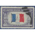 # 915 5c Overrun Countries France 1943 Used