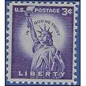 #1035 3c Statue of Liberty 1954 Mint NH