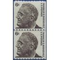 #1298 6c Prominent Americans Franklin Roosevelt Coil Line Pair 1967 Mint NH