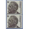#1298 6c Prominent Americans Franklin Roosevelt Coil Line Pair 1967 Mint NH