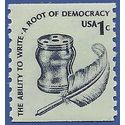 #1811 1c Americana Issue Inkwell and Quill Coil Single 1980 Mint NH