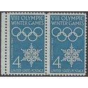 #1146 4c 8th Olympic Winter Games Attached Pair 1960 Mint NH