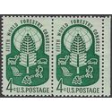 #1156 4c 5th World Forestry Congress Attached Pair 1960 Mint NH