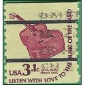 #1613a 3.1c Americana Issue  Six String Guitar Coil Single Precancel 1979 Used