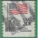 #1895a 20c Flag Over Supreme Court PNC Single #9 1981 Used