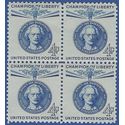 #1159 4c Champions of Liberty Jan Paderewski Block/4 1960 Mint NH