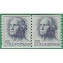 #1229 5c George Washington Coil Pair 1962 Mint NH