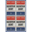 #1267 5c 100th Anniversary Salvation Army Block/4 1965 Mint NH