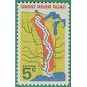 #1319 5c Mississippi River-The Great River Road 1966 Mint NH