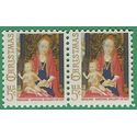 #1321 5c Madonna and Child Attached Pair 1966 Mint NH