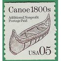 #2453 5c Transportation Issue Canoe 1800s Coil Single 1991 Mint NH