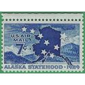 Scott C 53 7c U.S. Air Mail  Alaska Statehood 1959 Mint NH