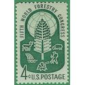 #1156 4c 5th World Forestry Congress 1960 Mint NH