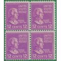 # 817 12c Presidential Issue Zachary Taylor Block/4 1938 Mint NH