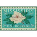#1337 5c 150th Anniversary Mississippi Statehood 1967 Used
