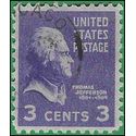 # 807 3c Presidential Issue-Thomas Jefferson 1938 Used