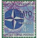 #1127 4c 10th Anniversary of NATO 1959 Used