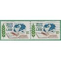 #1576 10c World Peace through Law 1975 Used Attached Pair