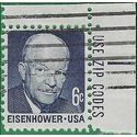 #1393 6c Dwight D. Eisenhower P# 1970 Used