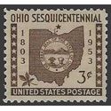 #1018 33 150th Anniversary Ohio Statehood 1953 Mint NH