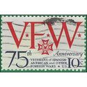 #1525 10c 75th Anniversary Veterans of Foreign Wars 1974 Used