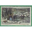 #1703 13c Christmas Winter Pastime 1976 Used
