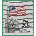 #1895a 20c Flag Over Supreme Court PNC Single #8 1981 Used