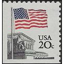 #1896a 20c Flag over Supreme Court Booklet Single 1981 Mint NH