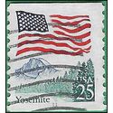 #2280a 25c Flag over Yosemite PNC Single #11 1989 Used