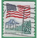 #2280a 25c Flag over Yosemite PNC Single #5 1989 Used