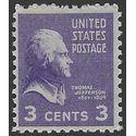 # 807 3c Presidential Issue-Thomas Jefferson 1938 Mint NH