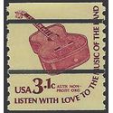 #1613a 3.1c Americana Issue  Six String Guitar Coil Single Precancel 1979 Mint NH
