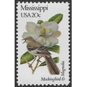 #1976 20c State Birds & Flowers Mississippi 1982 Mint NH