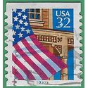 #2915a 32c Flag over Porch PNC Single #33333 1996 Used