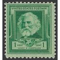 # 864 1c Famous American Poets Henry Wadsworth Longfellow 1940 Mint NH