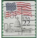 #2115a 22c Flag over Capitol PNC Single #5 1985 Used