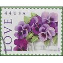 #4450 44c Love Issue Pansies in a Basket 2010 Used