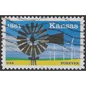#4493 (44c Forever) 150th Anniversary Kansas Statehood 2011 Used