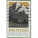 #5180 (49c Forever) WPA Posters See America Welcome to Montana  2017 Used
