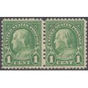 # 632 1c Benjamin Franklin Pair 1927 Mint NH