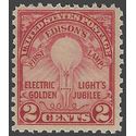 # 655 2c Electric Light's Golden Jubilee 1929 Mint NH