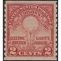 # 656 2c Edison's First Lamp Coil Single 1929 Mint NH