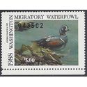 Washington WA-3 $5.00 Harlequin Ducks 1988 Mint NH