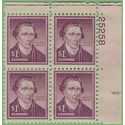 #1052 $1.00 Liberty Issue Patrick Henry PB/4 Wet Print 1955 Mint NH