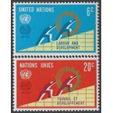 UN New York # 199-200 1969 Mint LH Set of 2