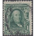 # 300 1c Benjamin Franklin 1903 Used